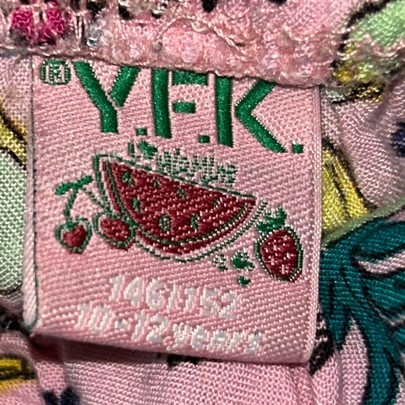 Y.F.K. Pink Romper Girls kids Sleeveless multicolor jumpsuit HOLE* - Picture 2 of 4